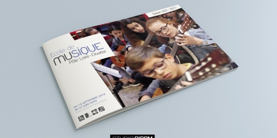 Une brochure moderne pour l’école de musique Loire Divatte